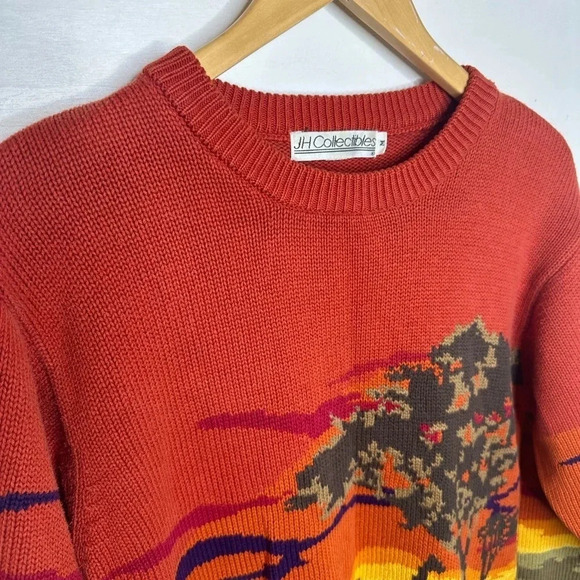 Vintage JH Collectibles Giraffe Serengeti Pullover Knit Sweater - Size Medium - Picture 6 of 7
